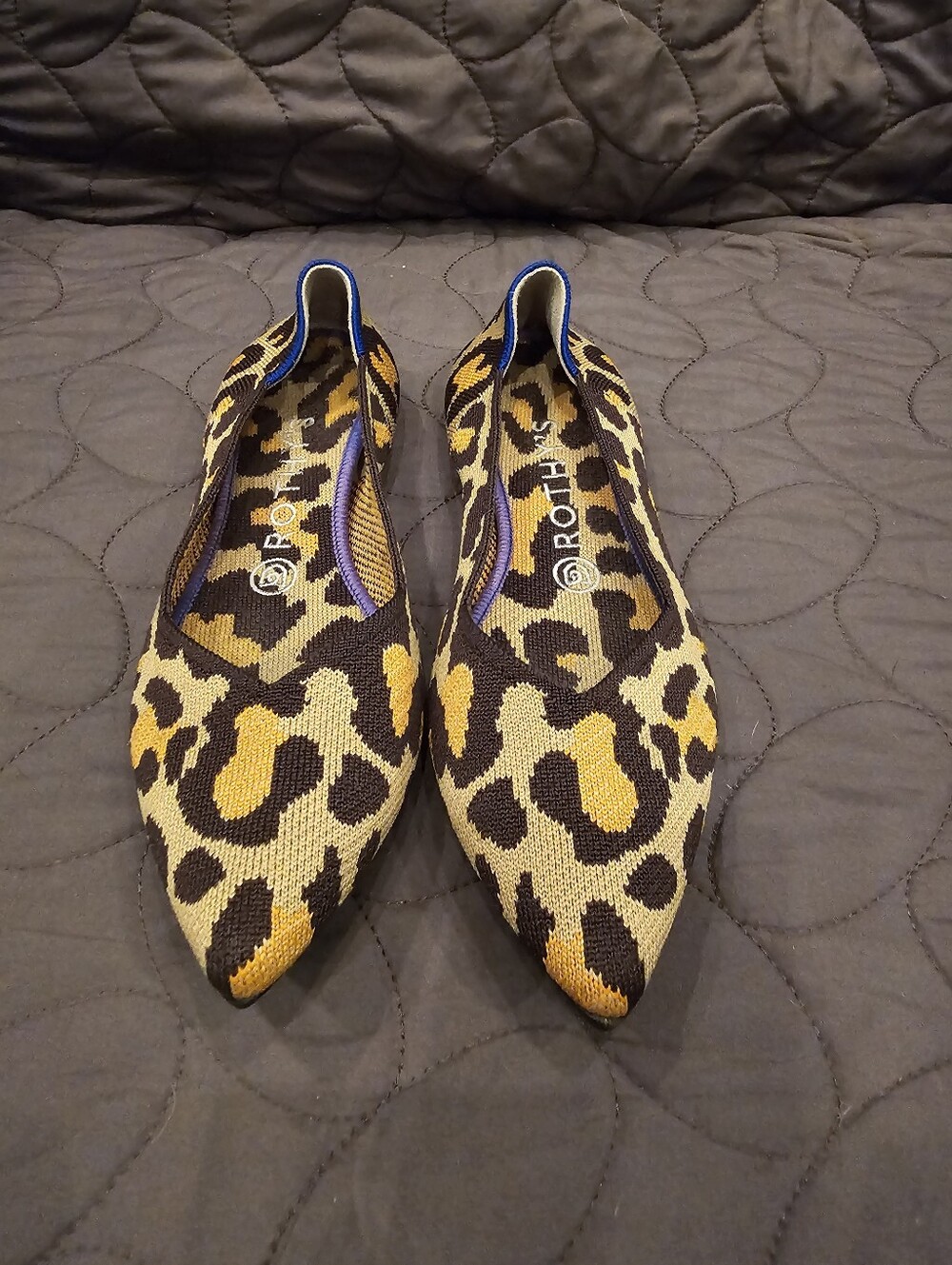 Rothy's The Point "Big Cat" Leopard Print Flats